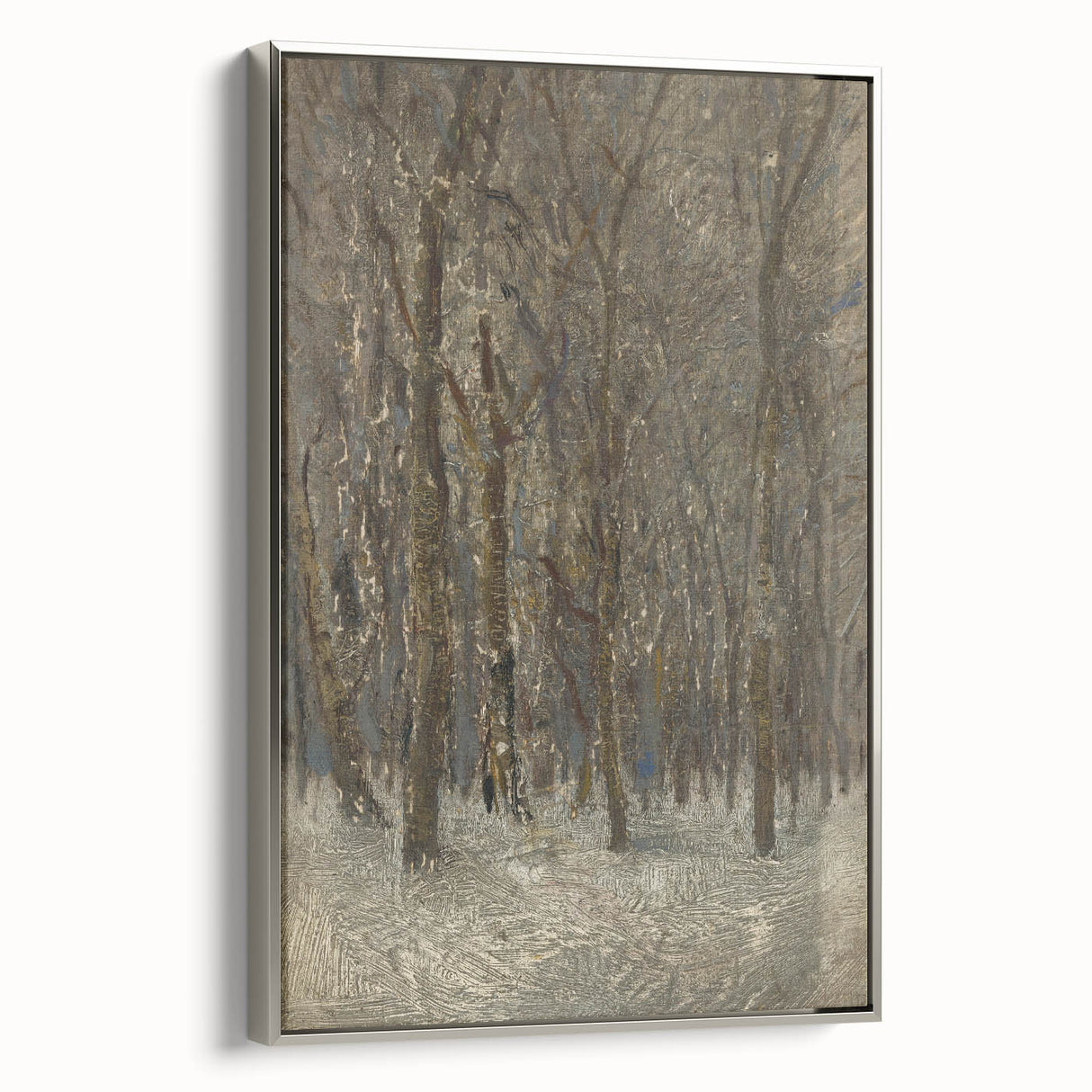 Romanticism Art - Winter Forest by László Mednyánszky Print