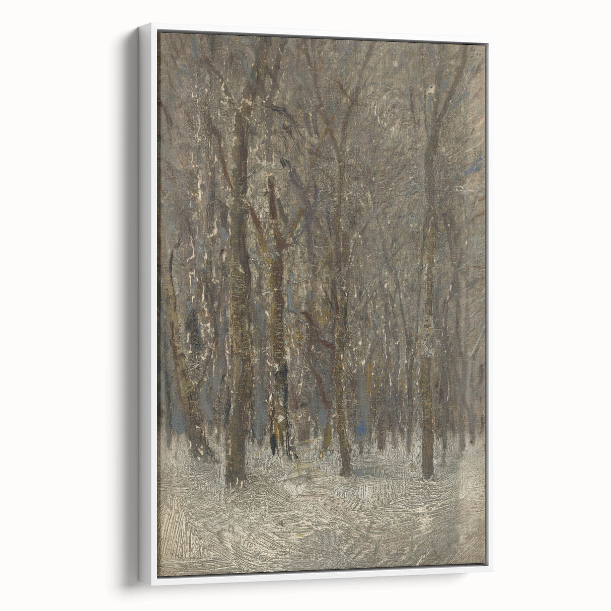 Romanticism Art - Winter Forest by László Mednyánszky Print