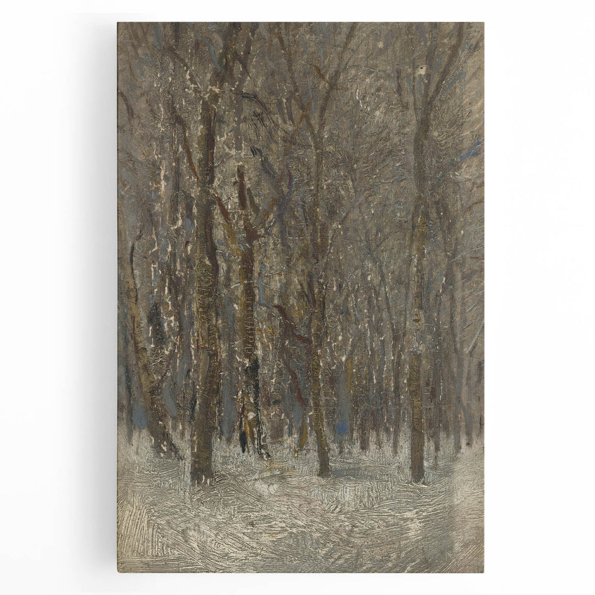Romanticism Art - Winter Forest by László Mednyánszky Print