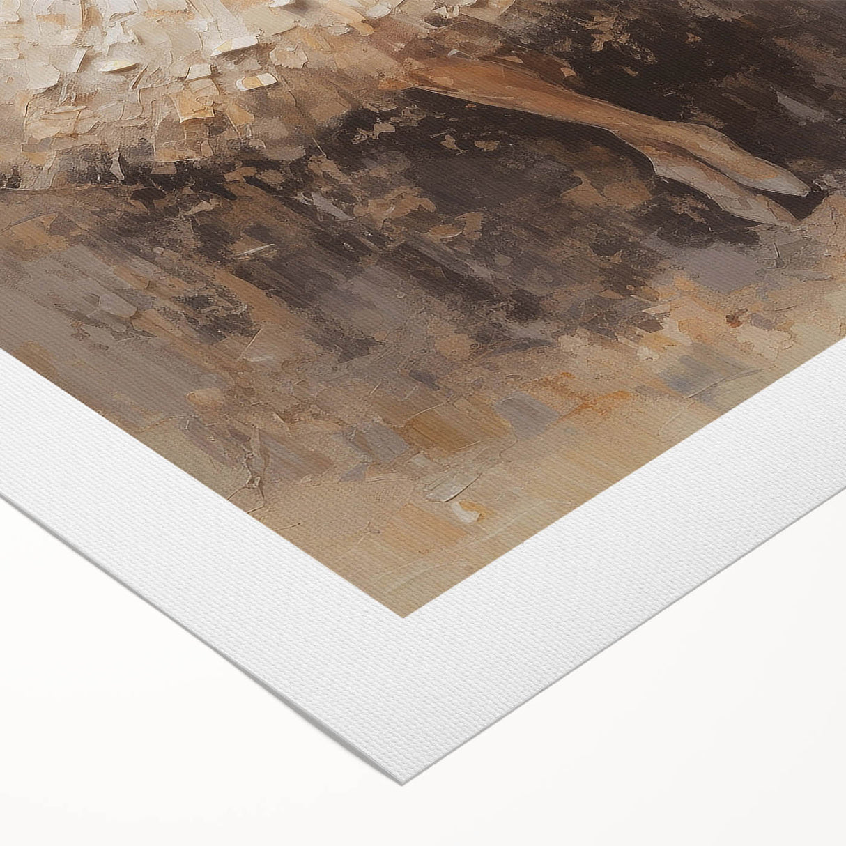 Abstract figurative wall art on rolled canvas, showcasing vibrant colors and fluid shapes. Perfect for modern home decor, adding a touch of creativity and style.