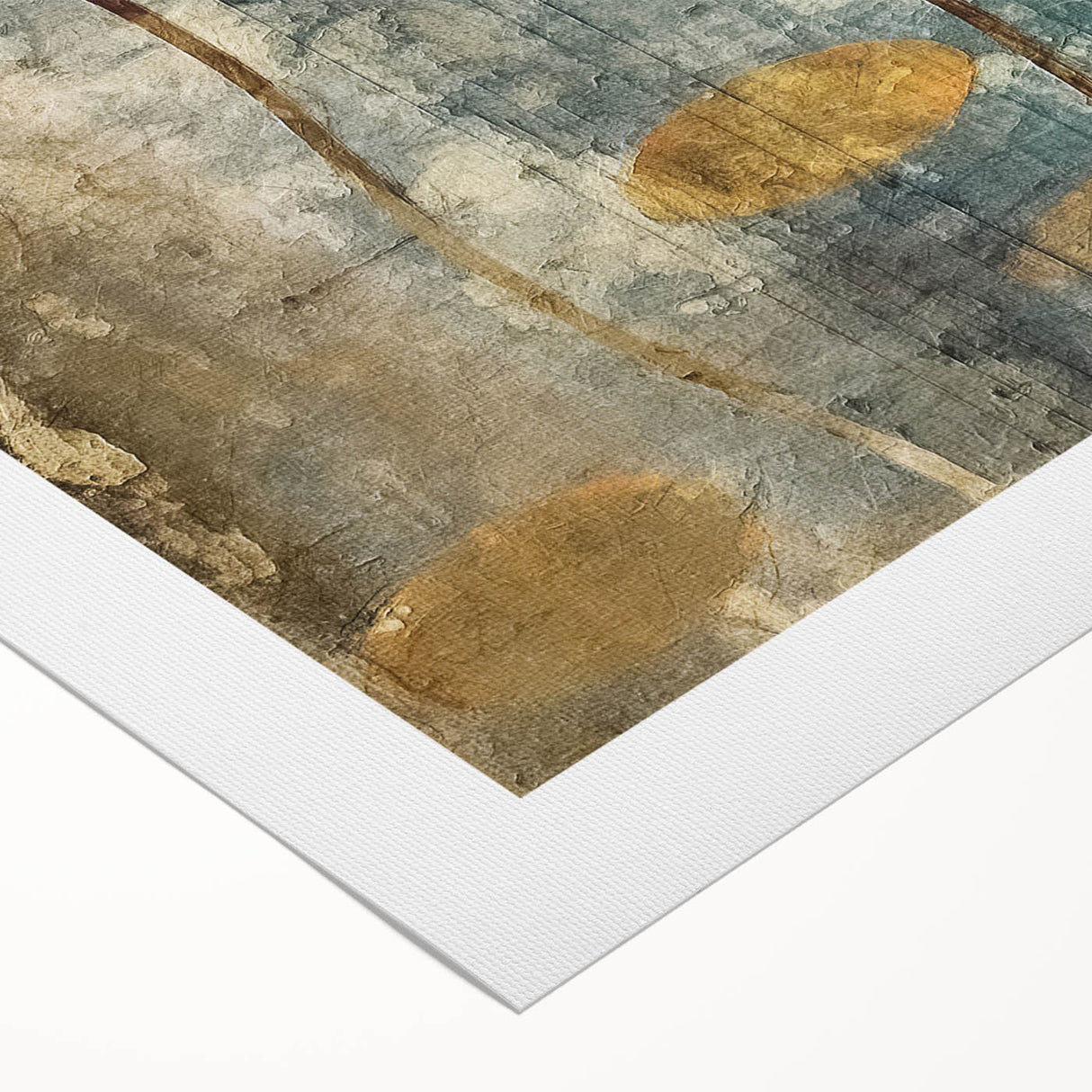 Abstract floral wall art on rolled canvas, showcasing vibrant colors and intricate details, ideal for home decor. Packaged securely for delivery.