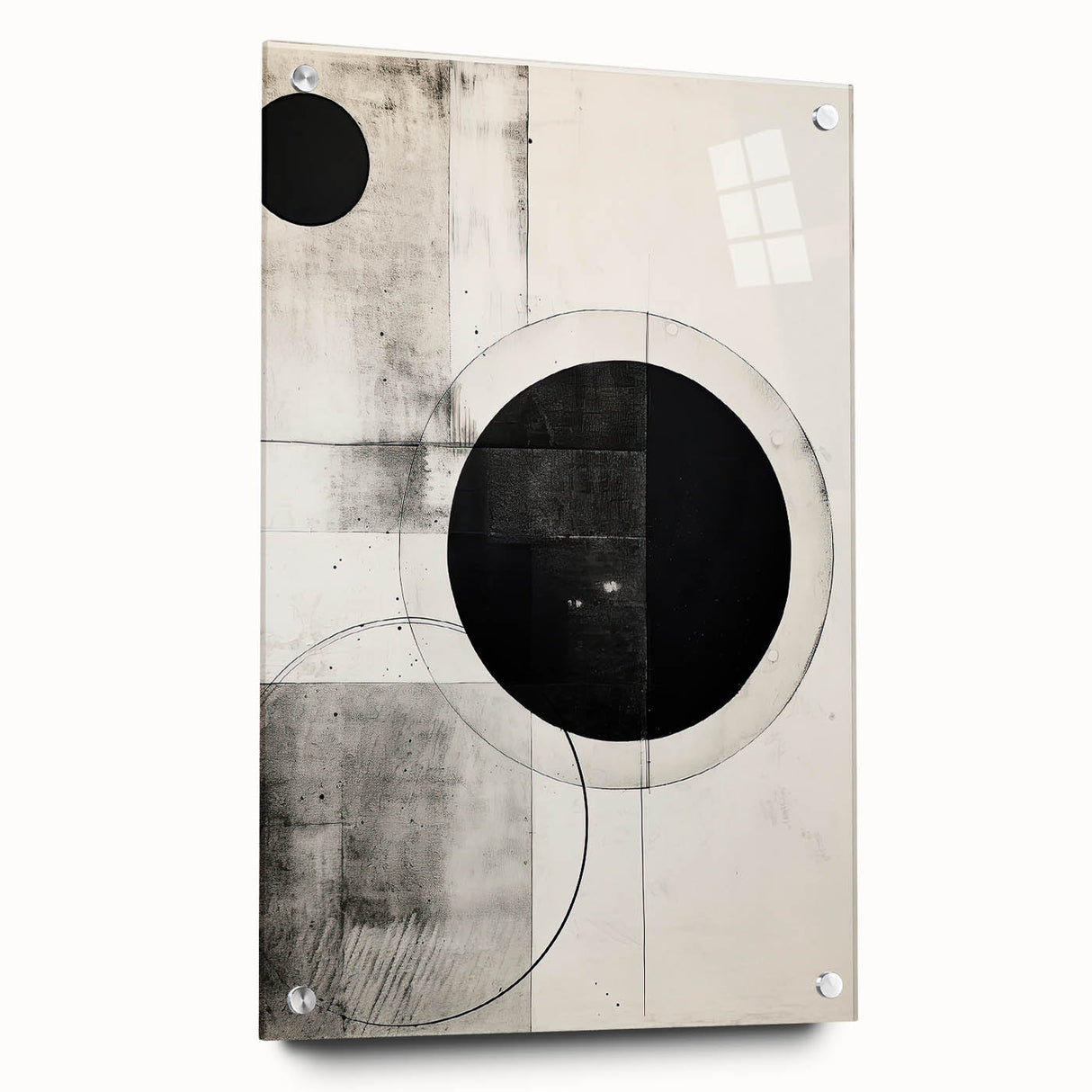 Custom Dining Room Wall Decor - Black & White Geometric Print