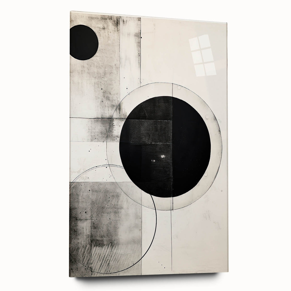 Custom Dining Room Wall Decor - Black & White Geometric Print