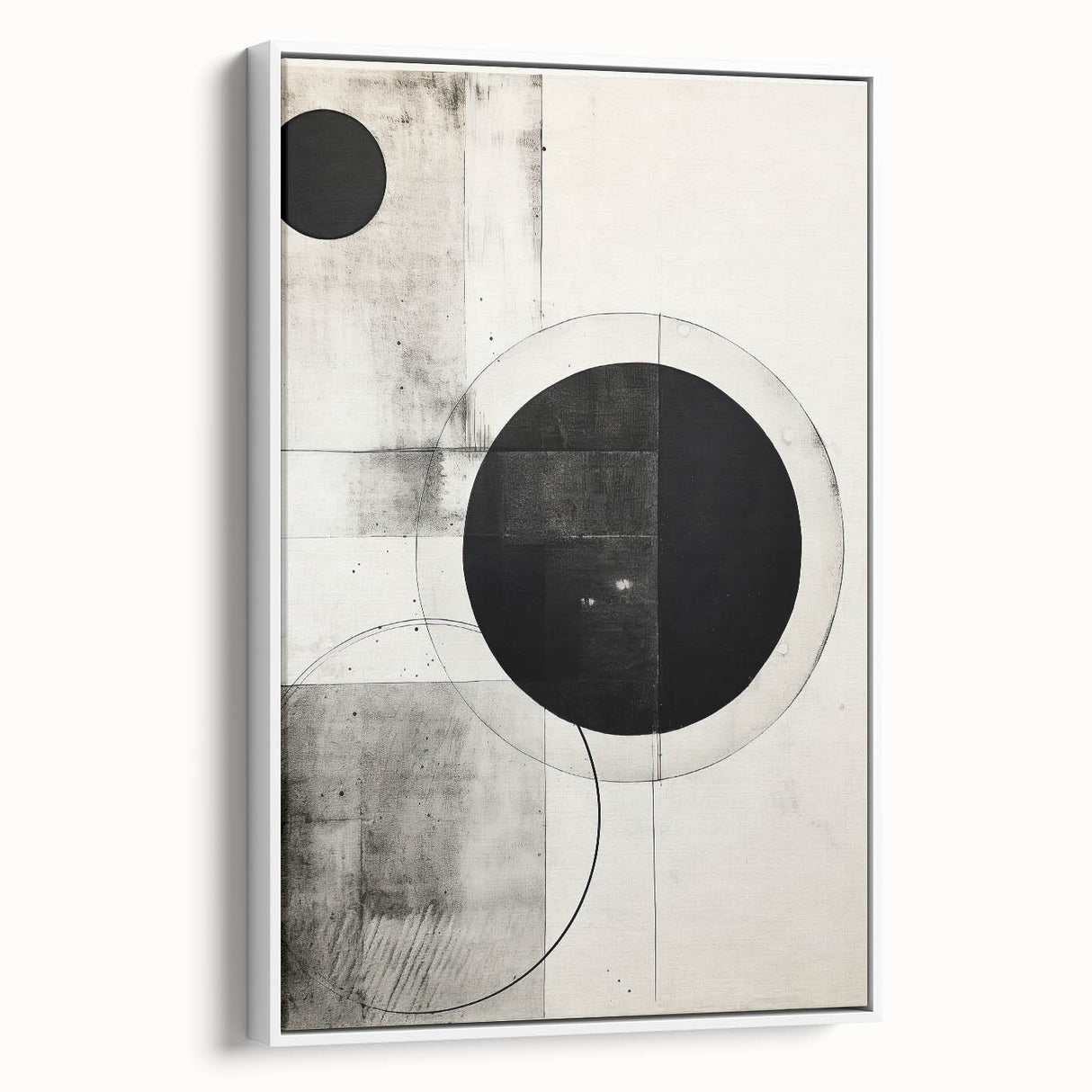 Custom Dining Room Wall Decor - Black & White Geometric Print