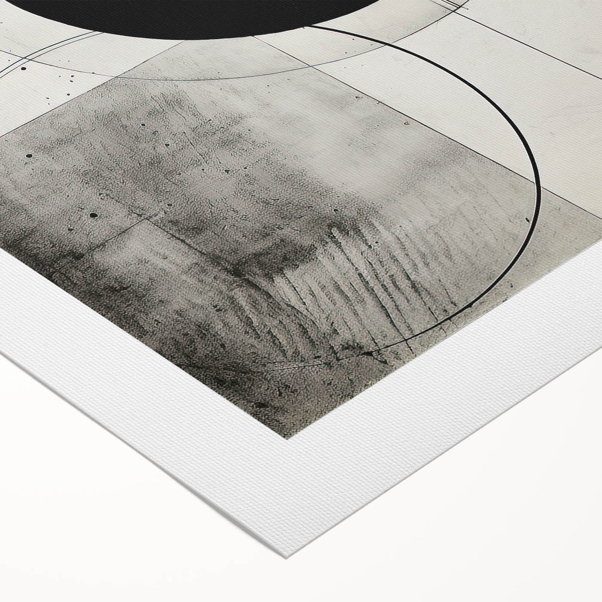 Custom Dining Room Wall Decor - Black & White Geometric Print