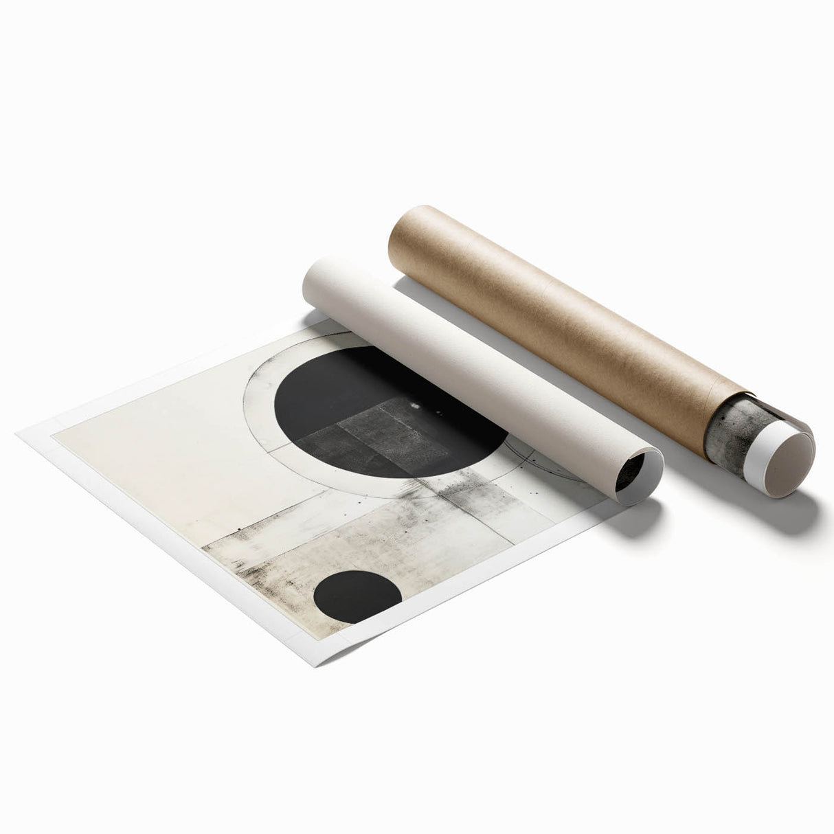 Custom Dining Room Wall Decor - Black & White Geometric Print