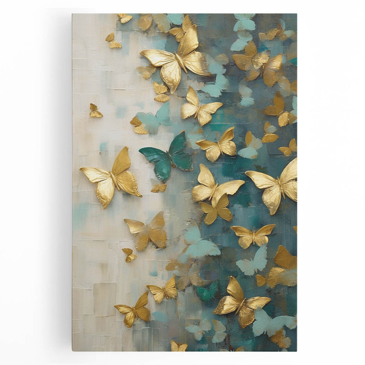 Abstract figurative wall art on stretched canvas showcasing vibrant colors and dynamic shapes, perfect for modern home decor and artistic expression.