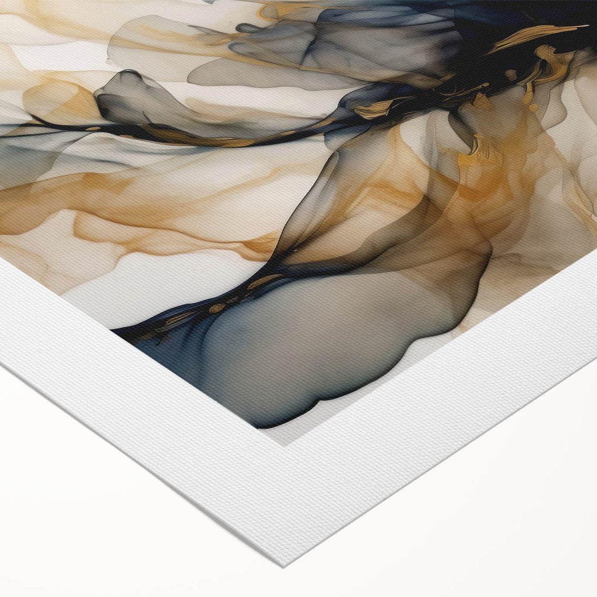 Abstract floral wall art on rolled canvas showcasing vibrant colors and intricate detailing, ideal for home decor or artistic display, packaged securely in a cardboard tube.