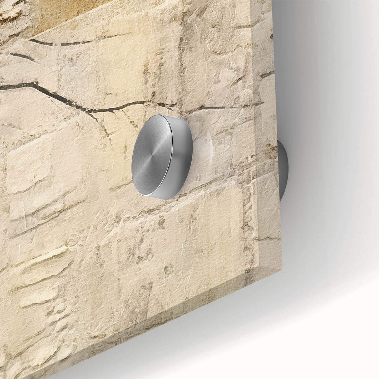 Close-up of vibrant abstract floral wall art design on acrylic glass, showcasing intricate details and bold colors, perfect for modern home decor.