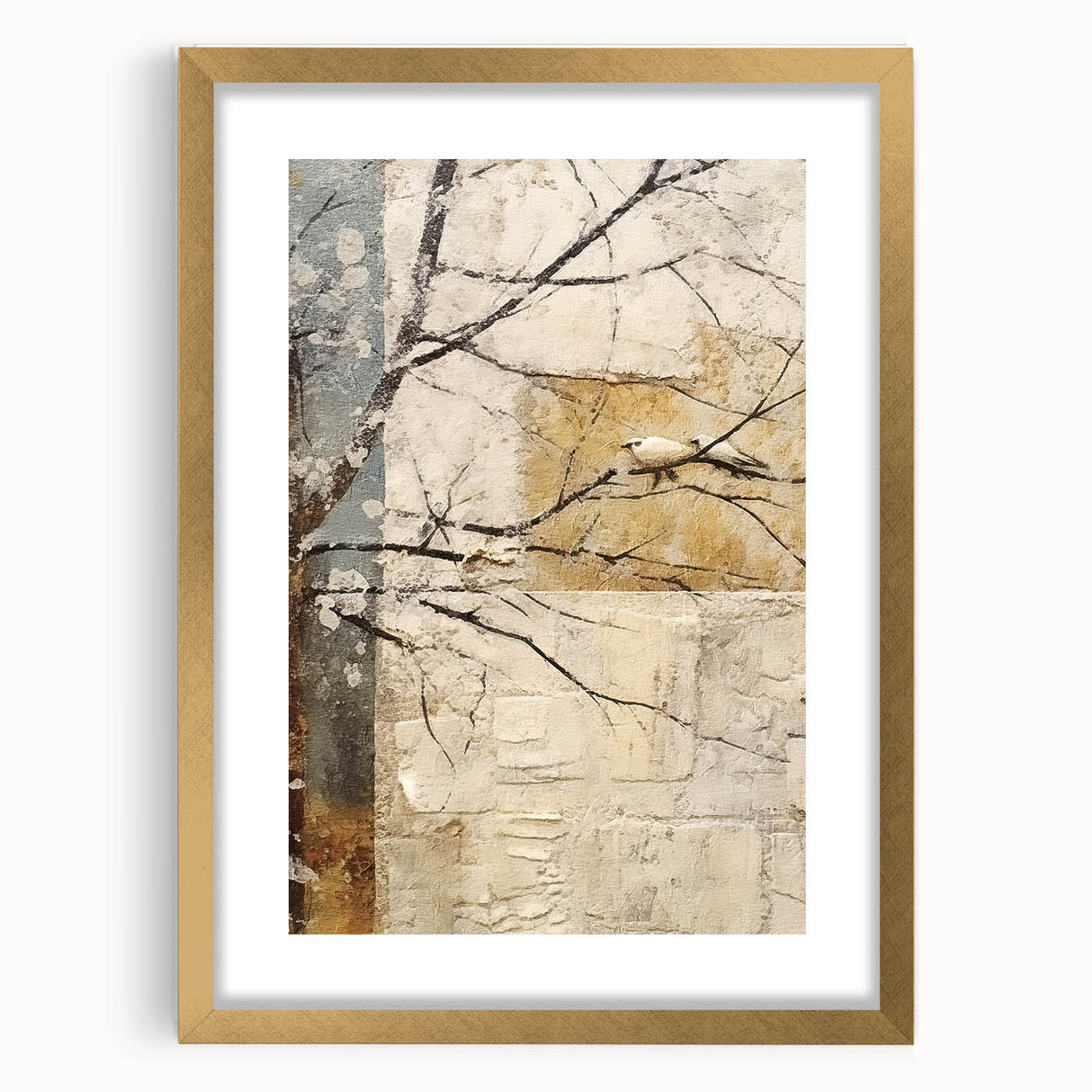 Abstract floral wall art framed in gold, showcasing vibrant colors and intricate designs, perfect for modern home decor and enhancing interior aesthetics.