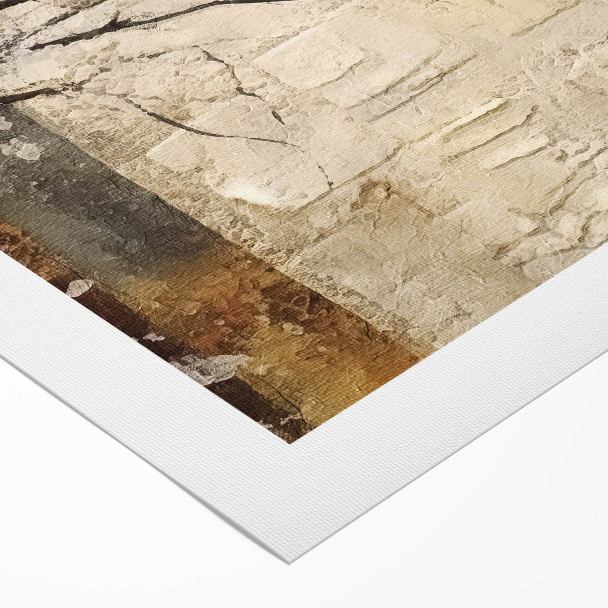 Abstract floral wall art on rolled canvas showcasing vibrant colors and intricate designs, perfect for enhancing modern home decor. Packaged securely in a sturdy tube for safe shipping.