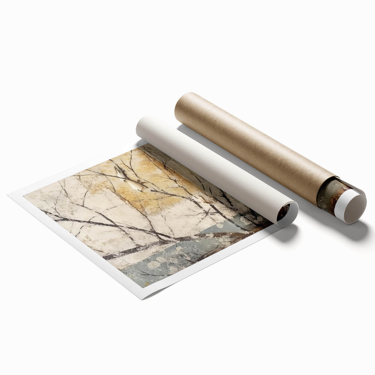 Colorful abstract floral wall art print featuring vibrant flowers in blue, pink, and yellow hues, perfect for enhancing modern home decor aesthetics.