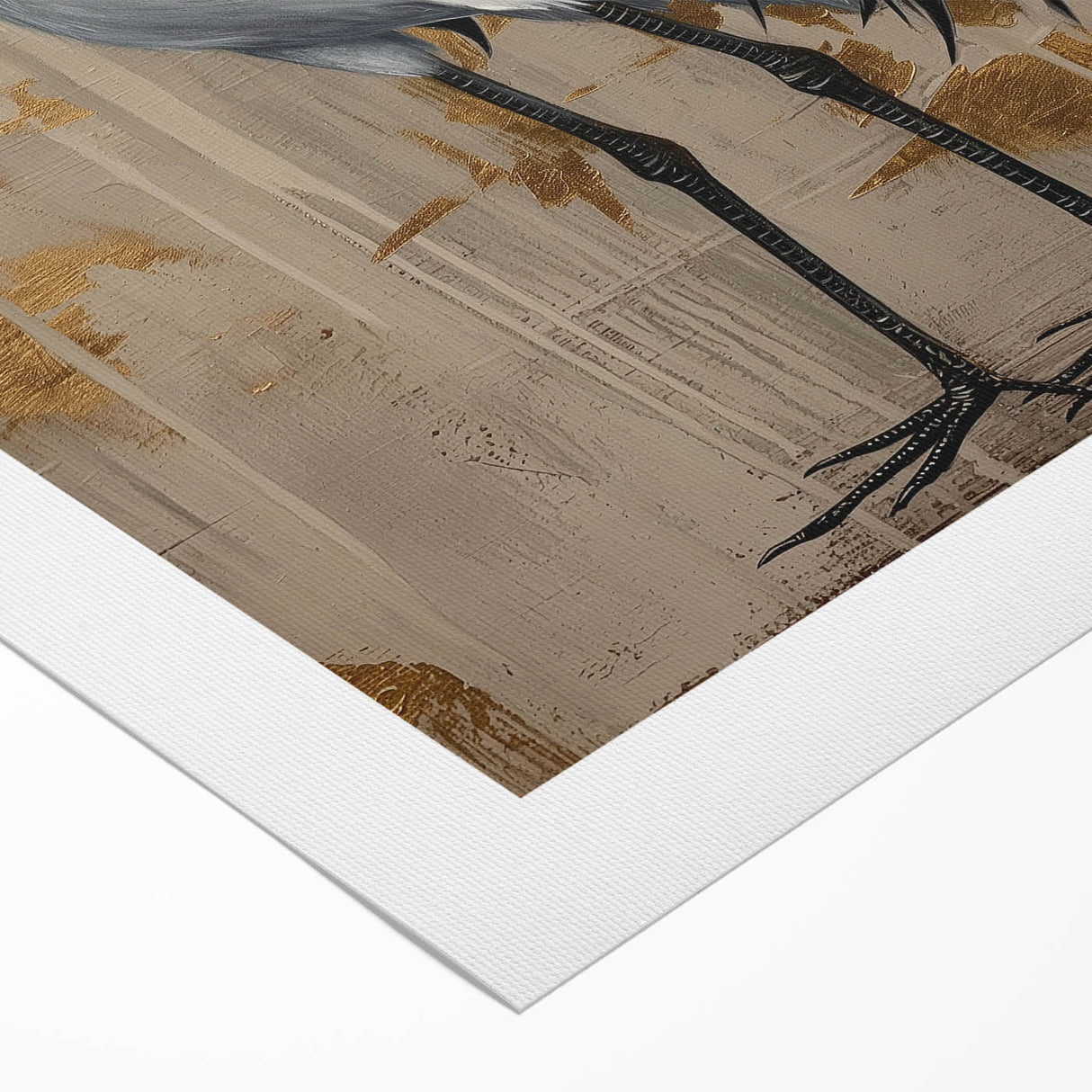 Abstract figurative wall art on rolled canvas showcasing vibrant colors and dynamic shapes, ideal for modern home decor. Packaged securely in a cardboard tube for safe delivery.