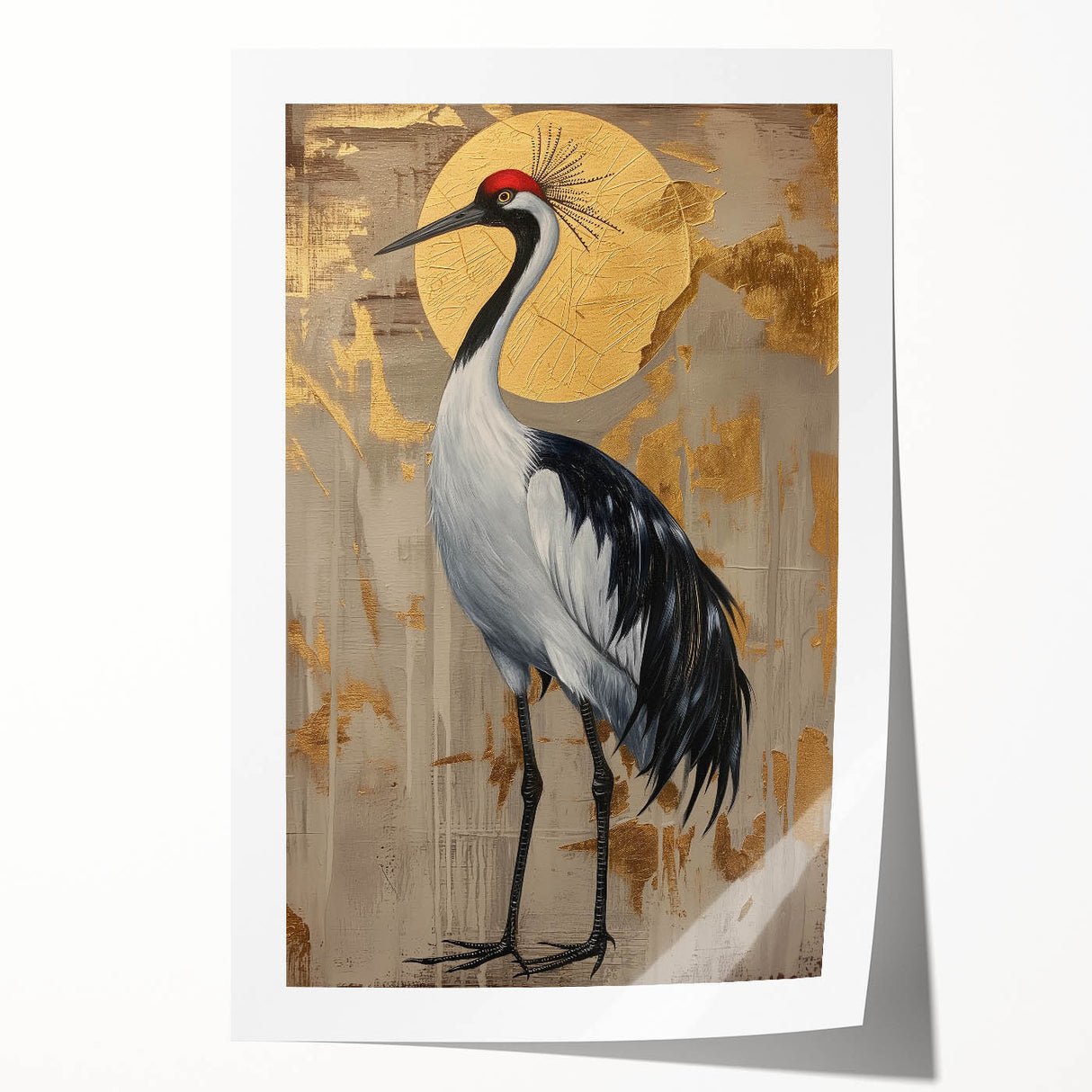 Abstract figurative wall art print showcasing vibrant colors and dynamic shapes, rolled and ready for display, emphasizing modern artistic expression in home decor.