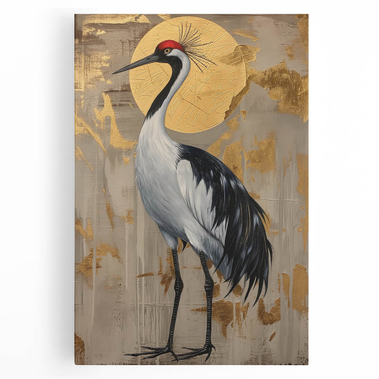 Abstract figurative wall art on stretched canvas, showcasing vibrant colors and dynamic shapes, perfect for modern home decor or art enthusiasts.