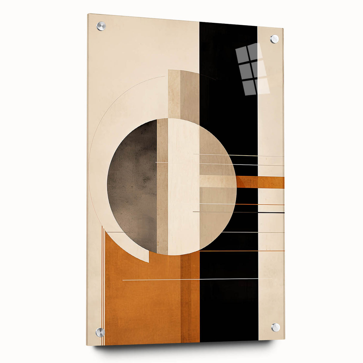 Modern Dining Room Wall Art – Abstract Geometric Canvas Print