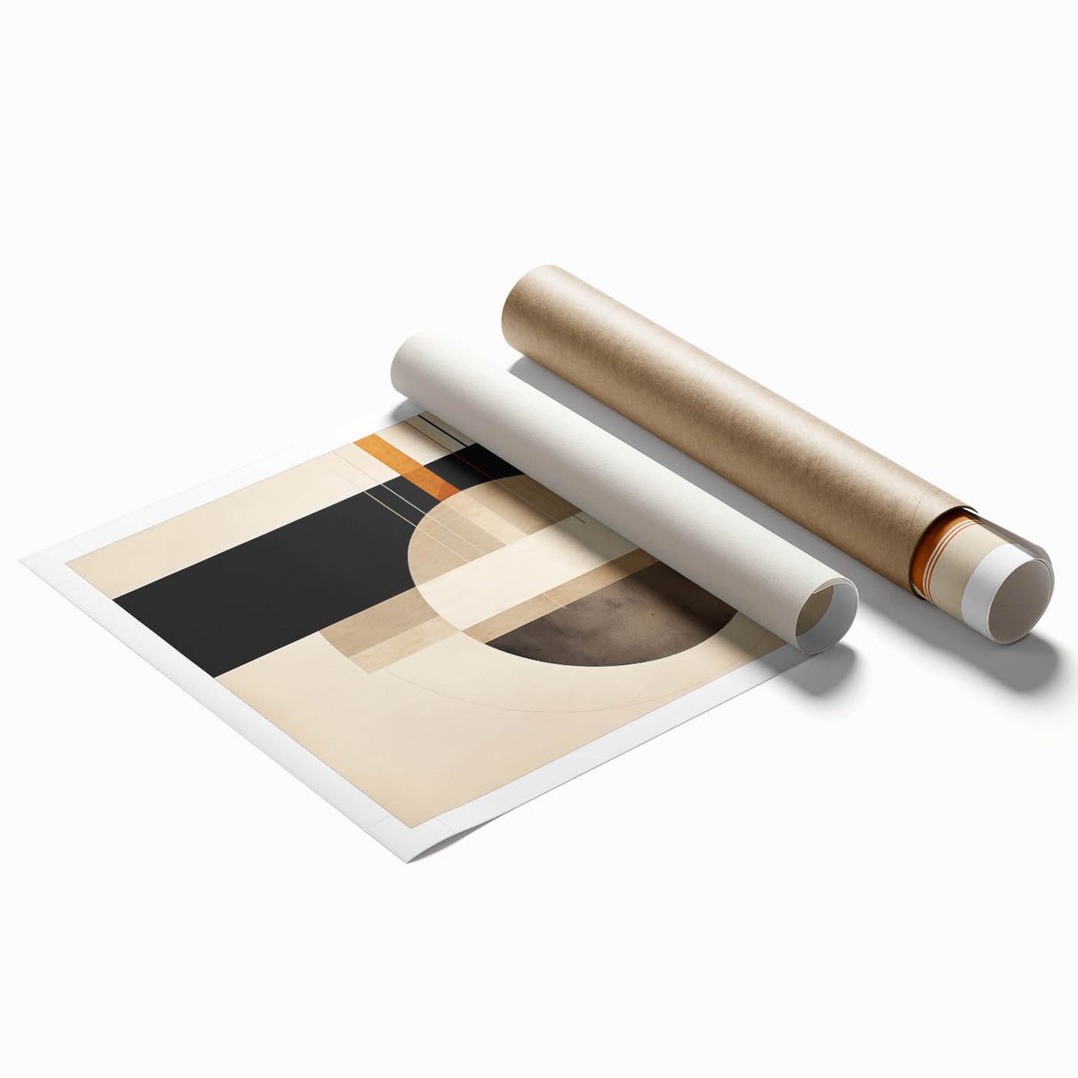 Modern Dining Room Wall Art – Abstract Geometric Canvas Print