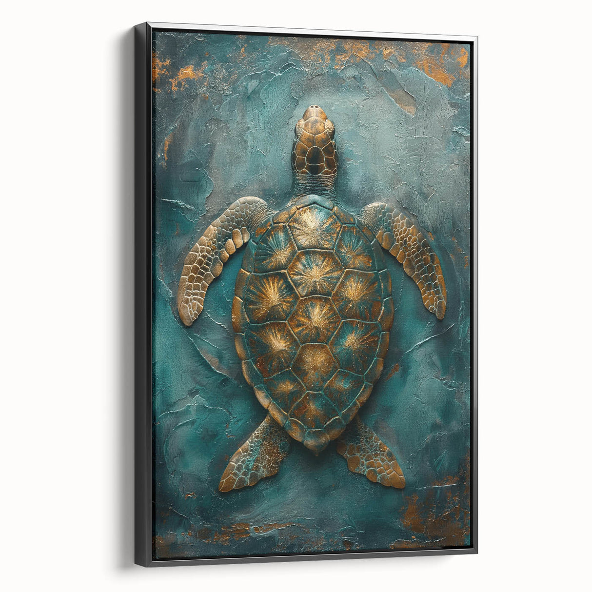 Framed abstract figurative wall art displayed from the side, showcasing bold black tones and textured canvas, perfect for modern home decor.