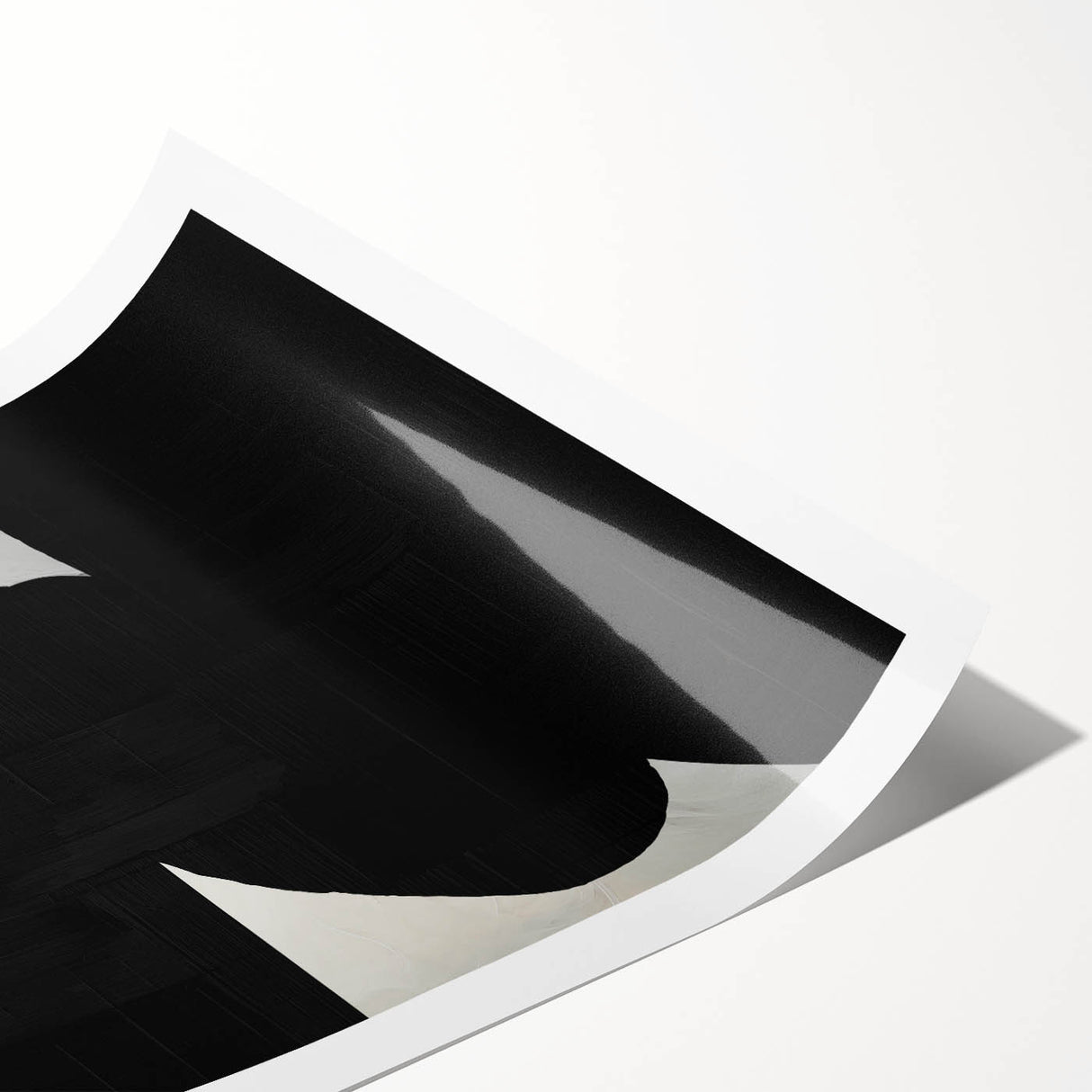 Modern Black & White Dining Room Wall Art - Abstract Canvas Print