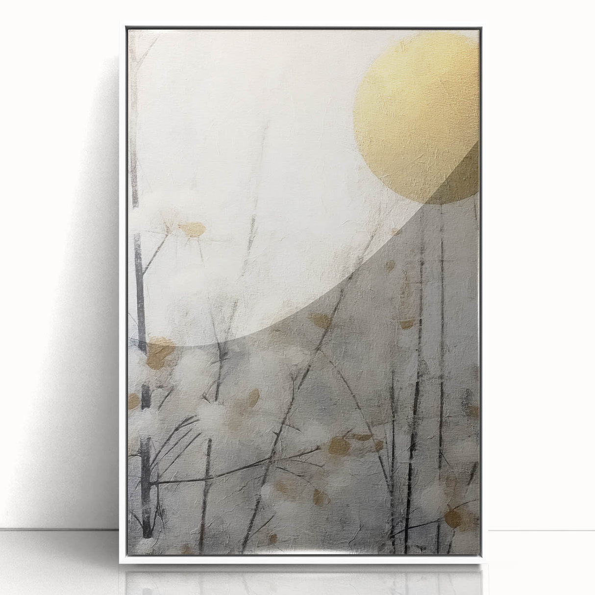 Framed abstract floral wall art with vibrant colors, featuring intricate designs on a white background, ideal for modern home decor.