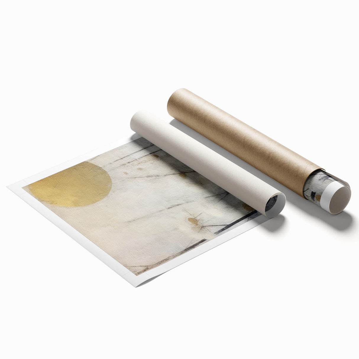 Vibrant abstract floral wall art print showcasing a blend of colorful blooms in soft pastels and bold hues, rolled for easy shipping and display. Perfect for modern home decor, this artwork adds a touch of elegance and creativity to any space.