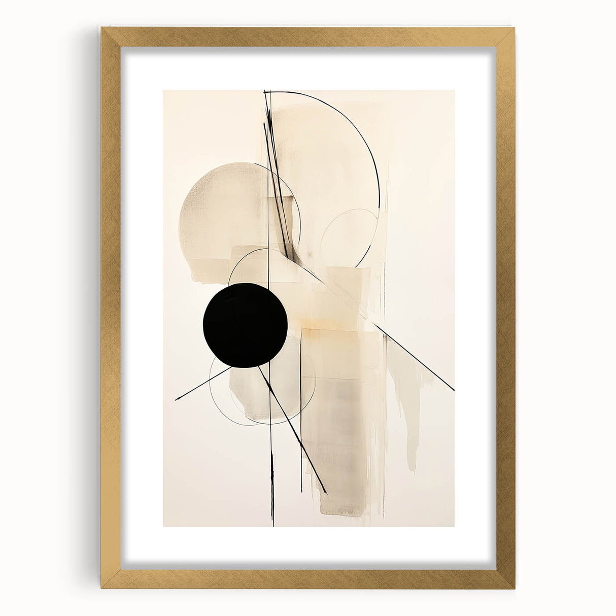 Minimalist Geometric Dining Room Wall Art - Abstract Canvas Print