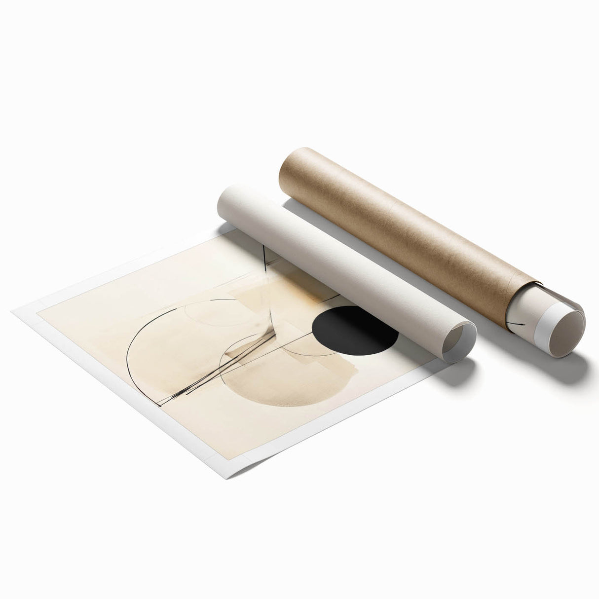 Minimalist Geometric Dining Room Wall Art - Abstract Canvas Print