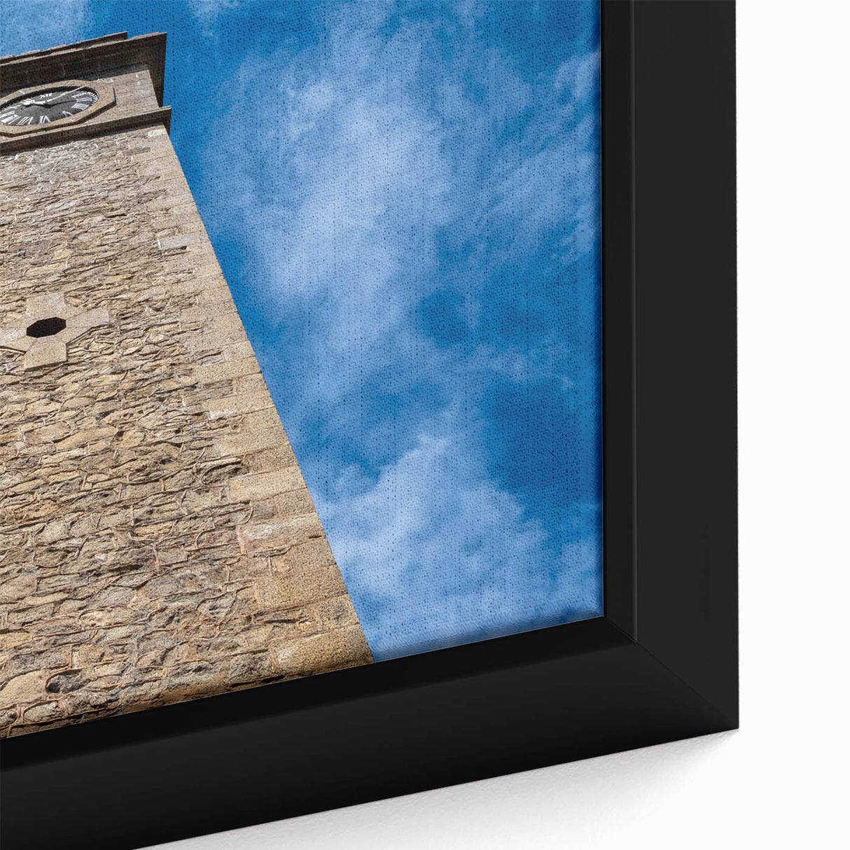 Extra large framed canvas featuring a textured, colorful Sri Lankan landscape in black, ideal for living room decor.
