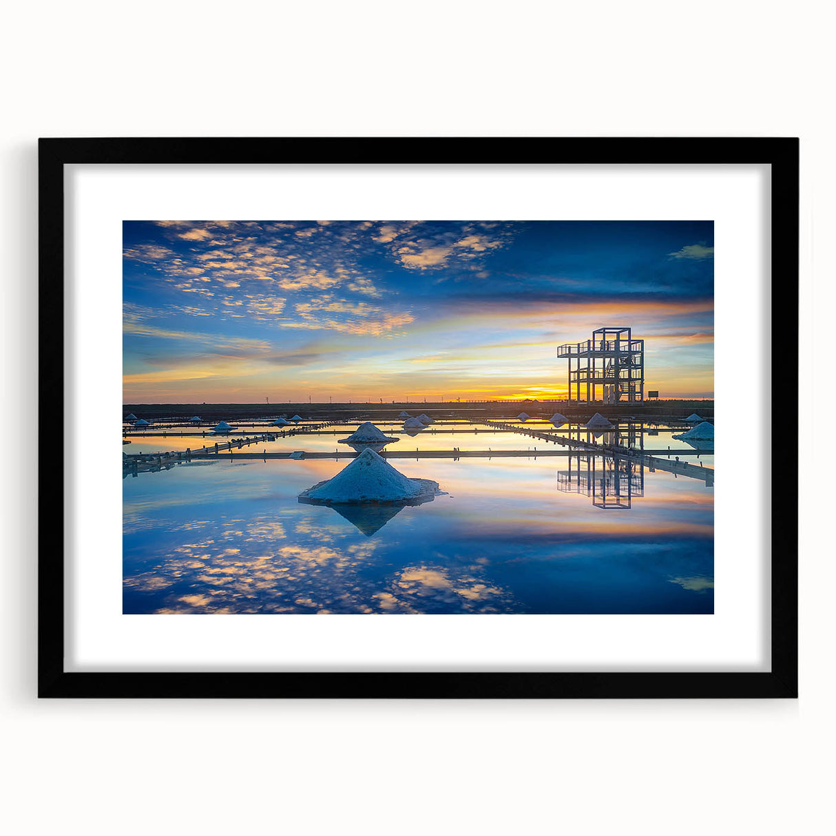 Extra large canvas with abstract, colorful art depicting Taiwan scenery in vibrant hues, ideal for living room decor.