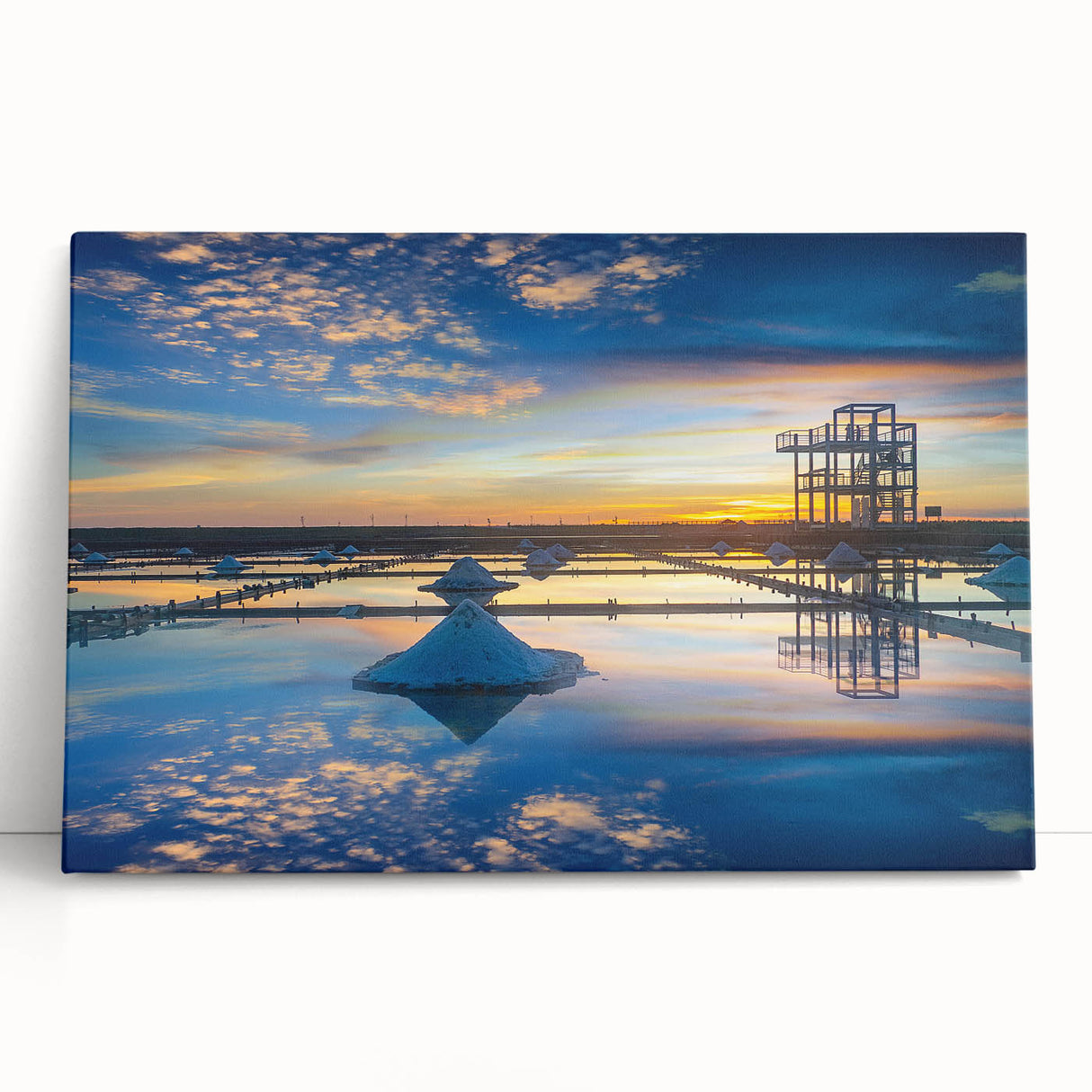 Black and white stretched canvas of a Taiwanese landscape, featuring large-scale mountain views, ideal for kitchen wall art.