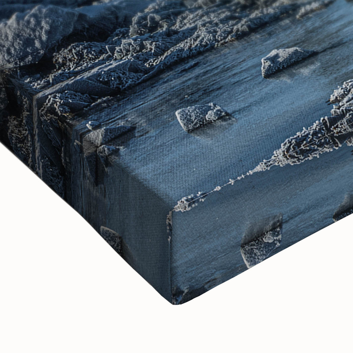 Black and white landscape art painting of New Brunswick scenery on stretched canvas, ideal for bedroom wall art.