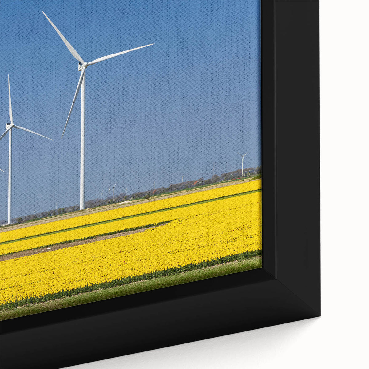 Extra large framed canvas featuring a textured, colorful depiction of a European scenery, ideal for living room decor.
