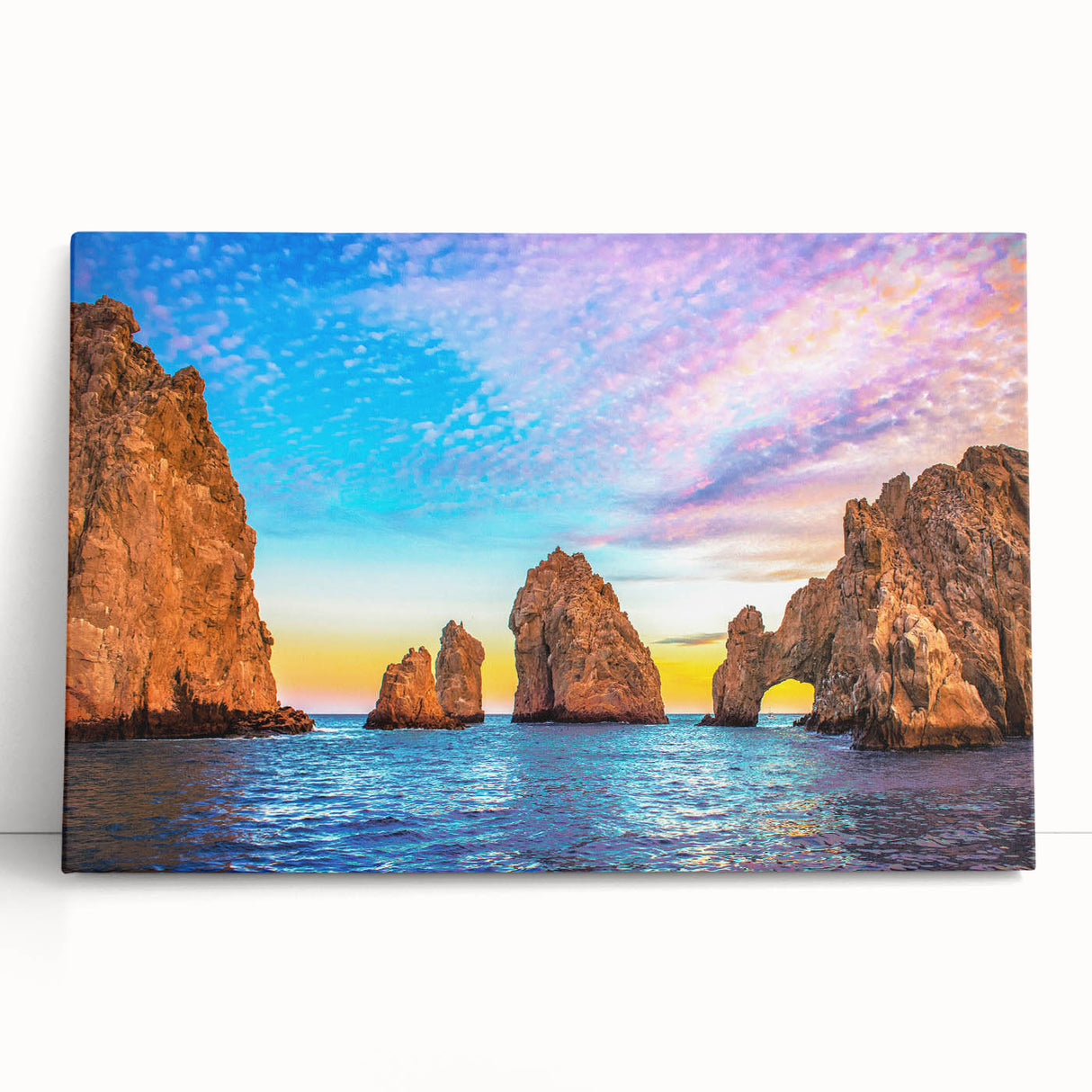 Black and white stretched canvas of Baja California scenery, ideal for kitchen wall art or bedroom ambiance.