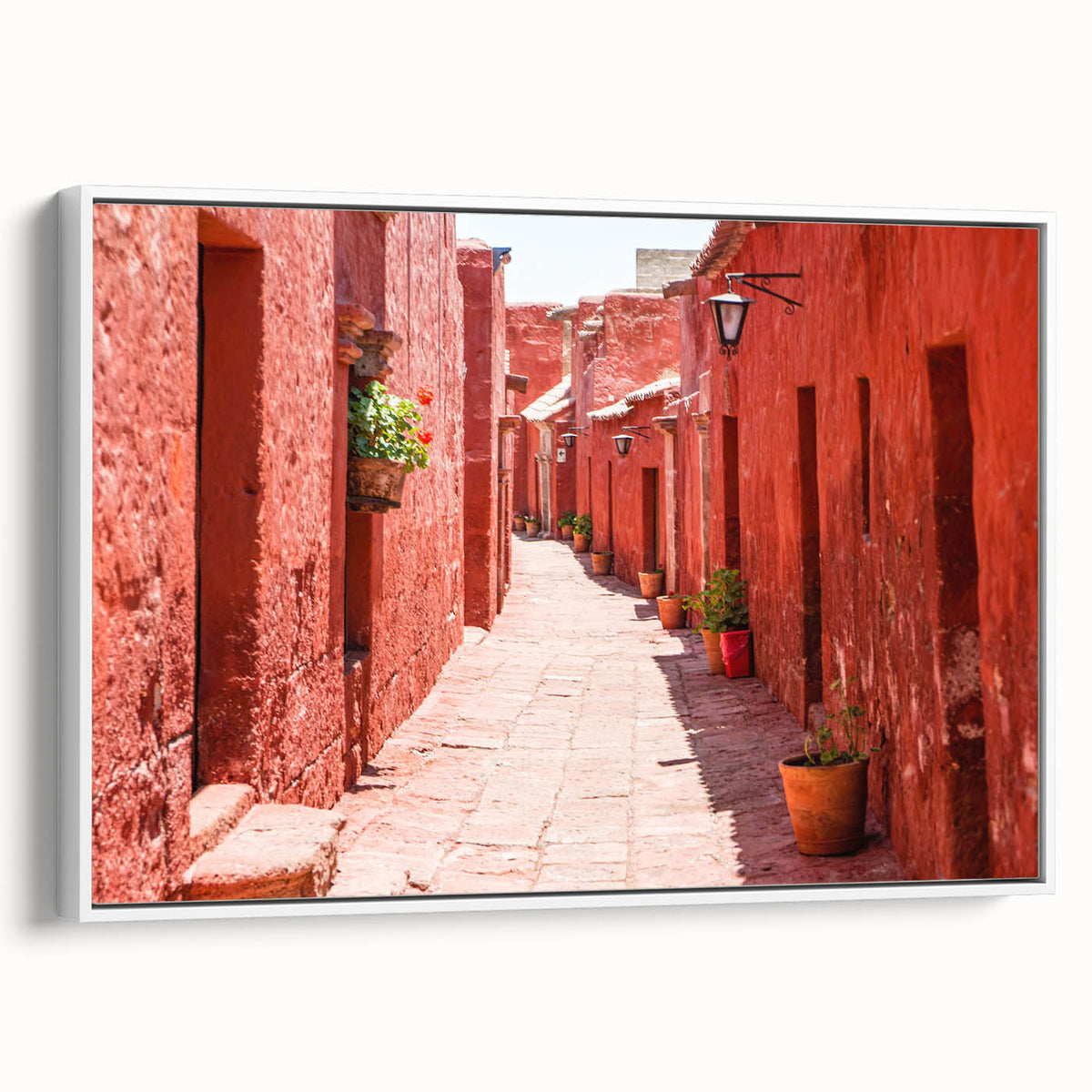 Vintage poster art of Catalina, California on a framed canvas, featuring colorful art in an extra large size.
