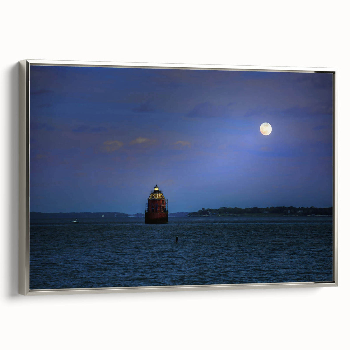 Landscape art painting of Annapolis, featuring colorful boats and buildings, on a framed canvas, ideal for living room decor.
