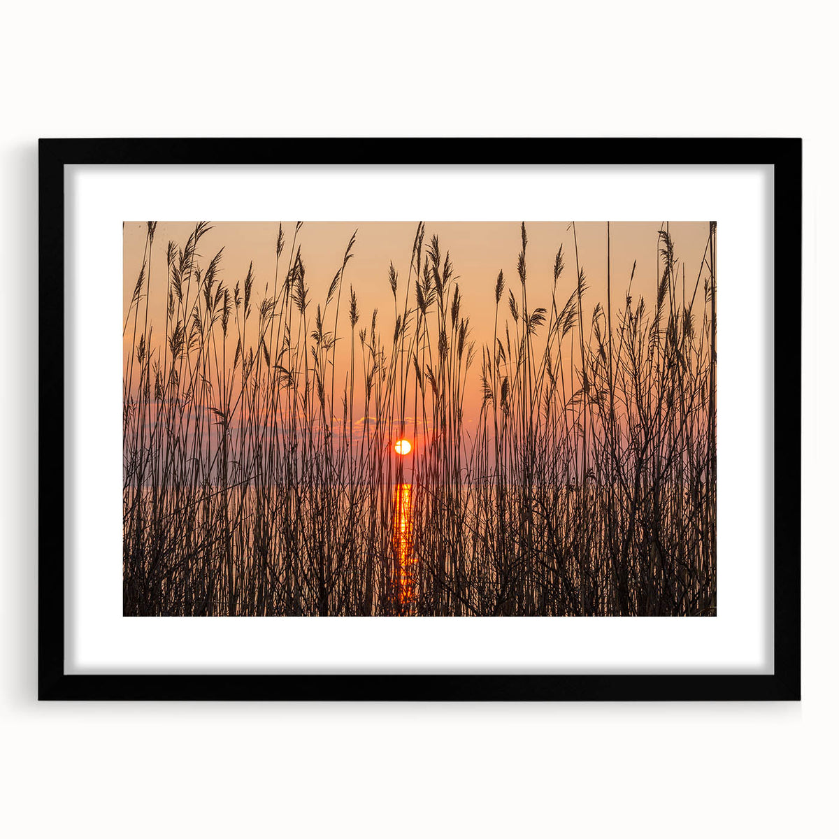 Abstract art print of Chesapeake Bay in vibrant colors on a textured, extra-large canvas, ideal for living room decor.