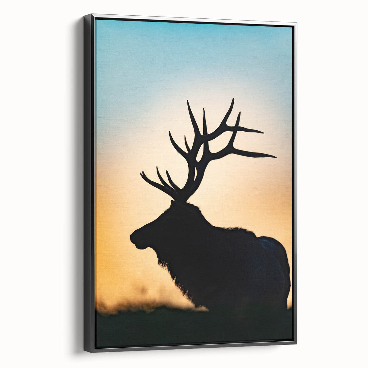 Black and white framed canvas of a Pennsylvania landscape, ideal for bedroom wall art in a vintage poster style.