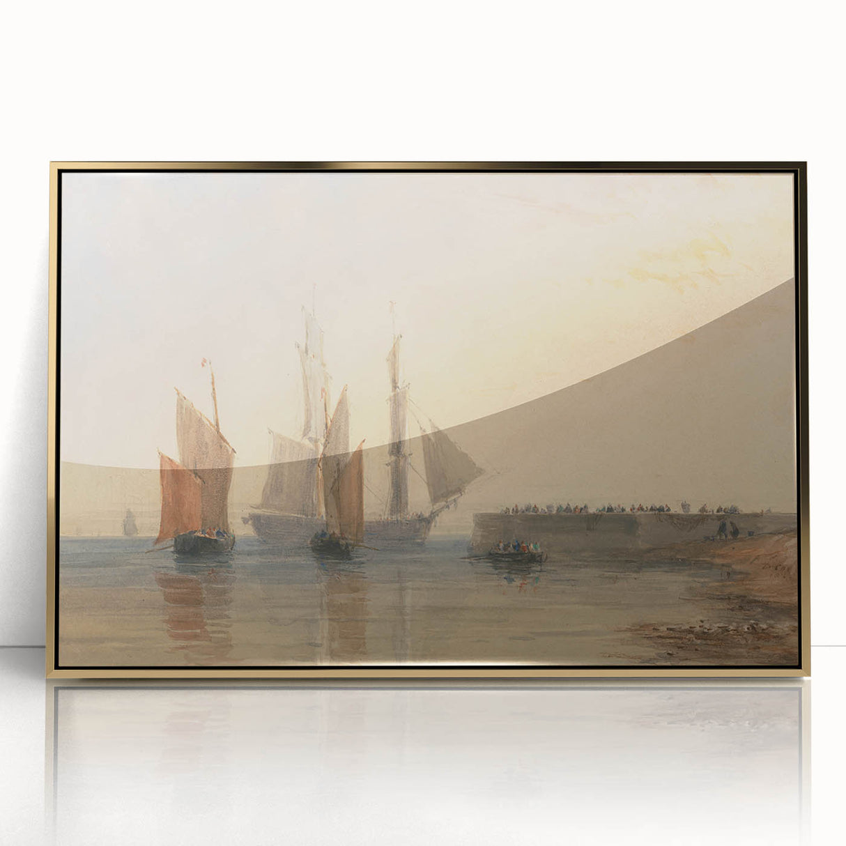 Romanticism Art - Entrance to Calais Harbour by David Cox Print