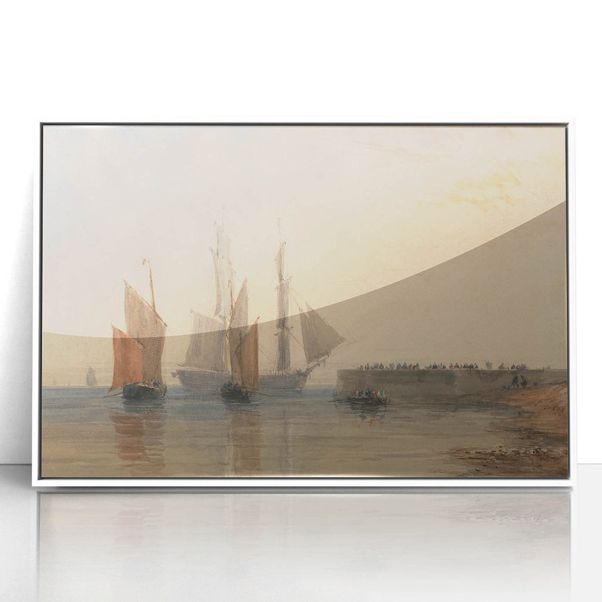 Romanticism Art - Entrance to Calais Harbour by David Cox Print