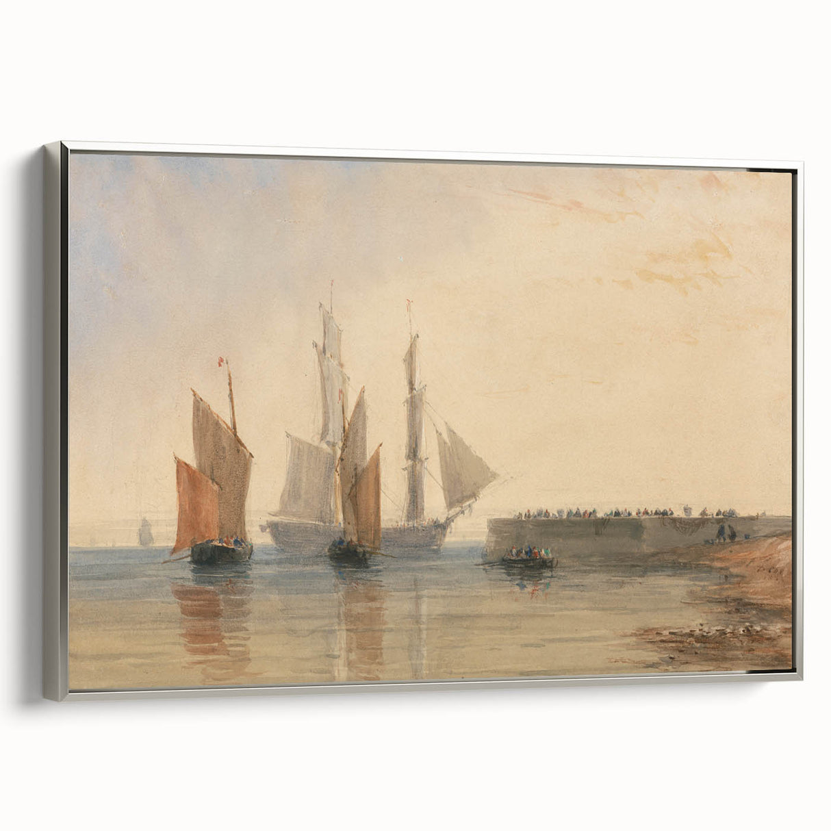 Romanticism Art - Entrance to Calais Harbour by David Cox Print