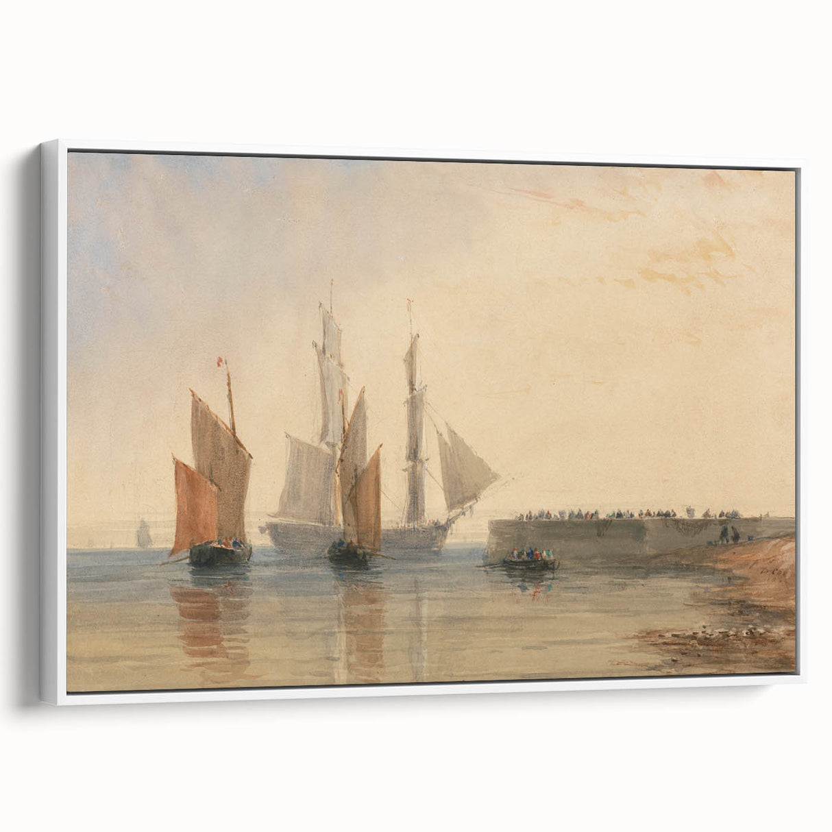 Romanticism Art - Entrance to Calais Harbour by David Cox Print
