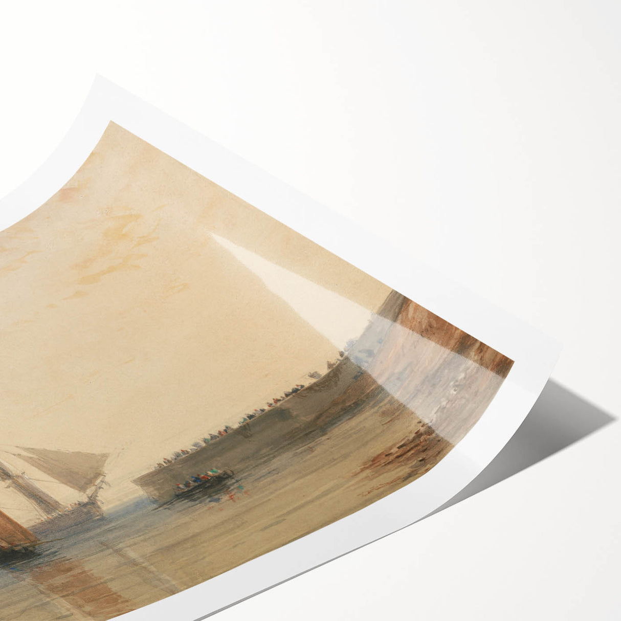 Romanticism Art - Entrance to Calais Harbour by David Cox Print