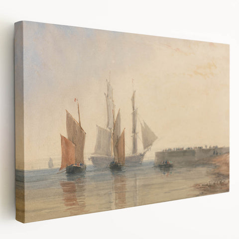 Romanticism Art - Entrance to Calais Harbour by David Cox Print