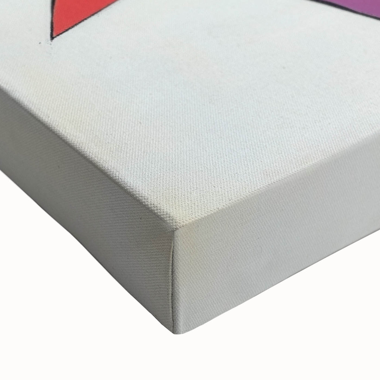 Geometric Abstract Wall Decor – Sharp Angles in Red & Charcoal