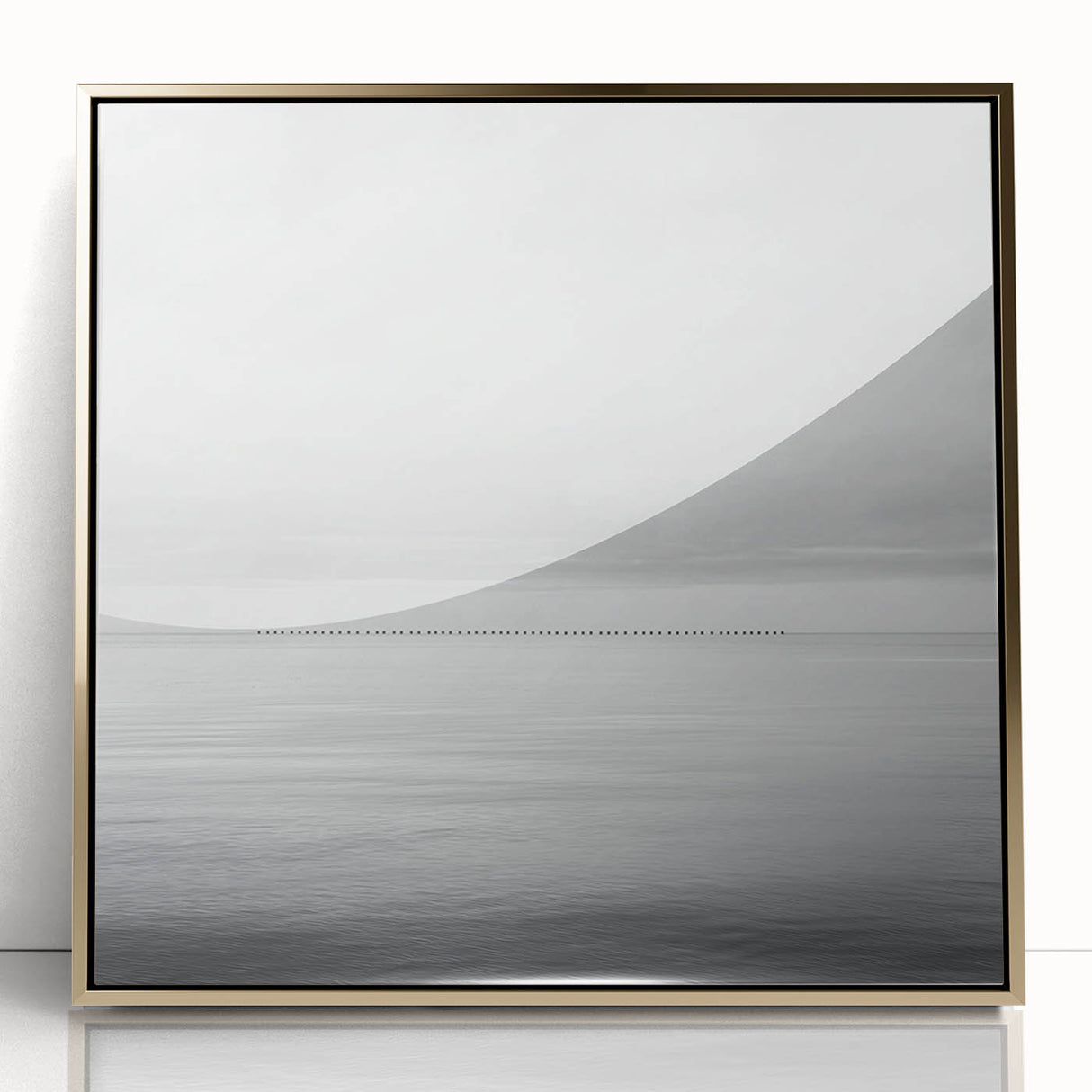 Professional Office Art – Minimalist Black and White Seascape