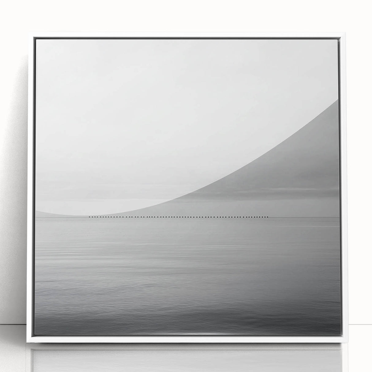 Professional Office Art – Minimalist Black and White Seascape