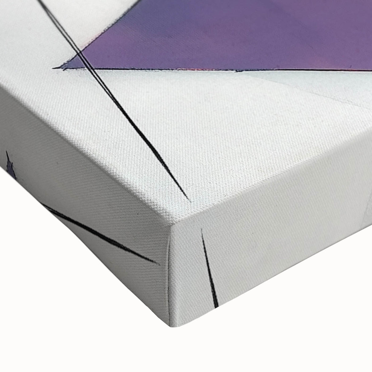 Contemporary Abstract Canvas – Angular Energy in Red & Teal