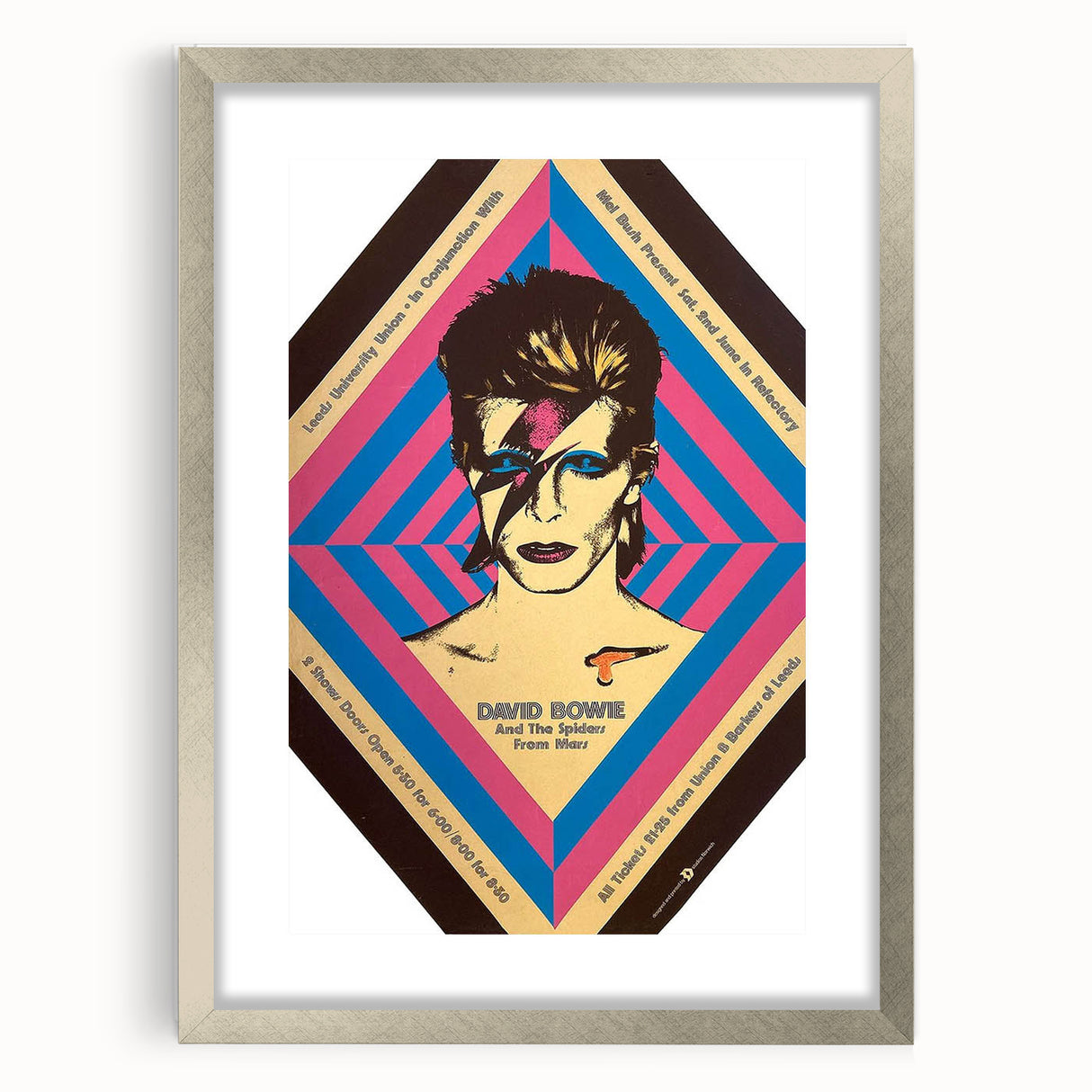David Bowie Ziggy Stardust Retro Poster - Vintage Concert Art
