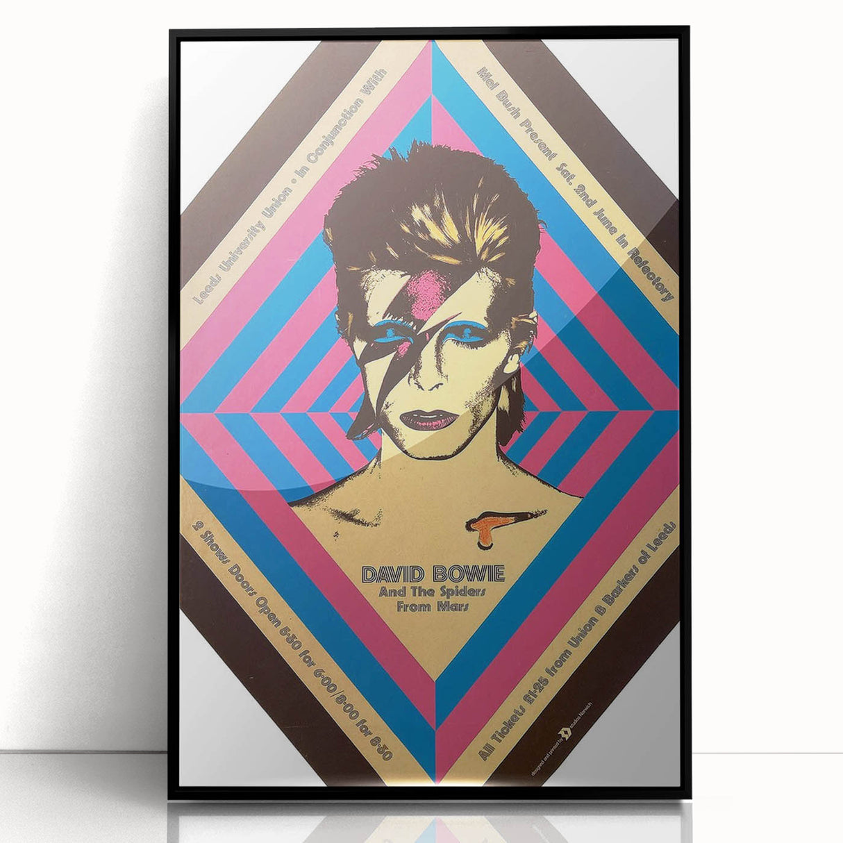 David Bowie Ziggy Stardust Retro Poster - Vintage Concert Art