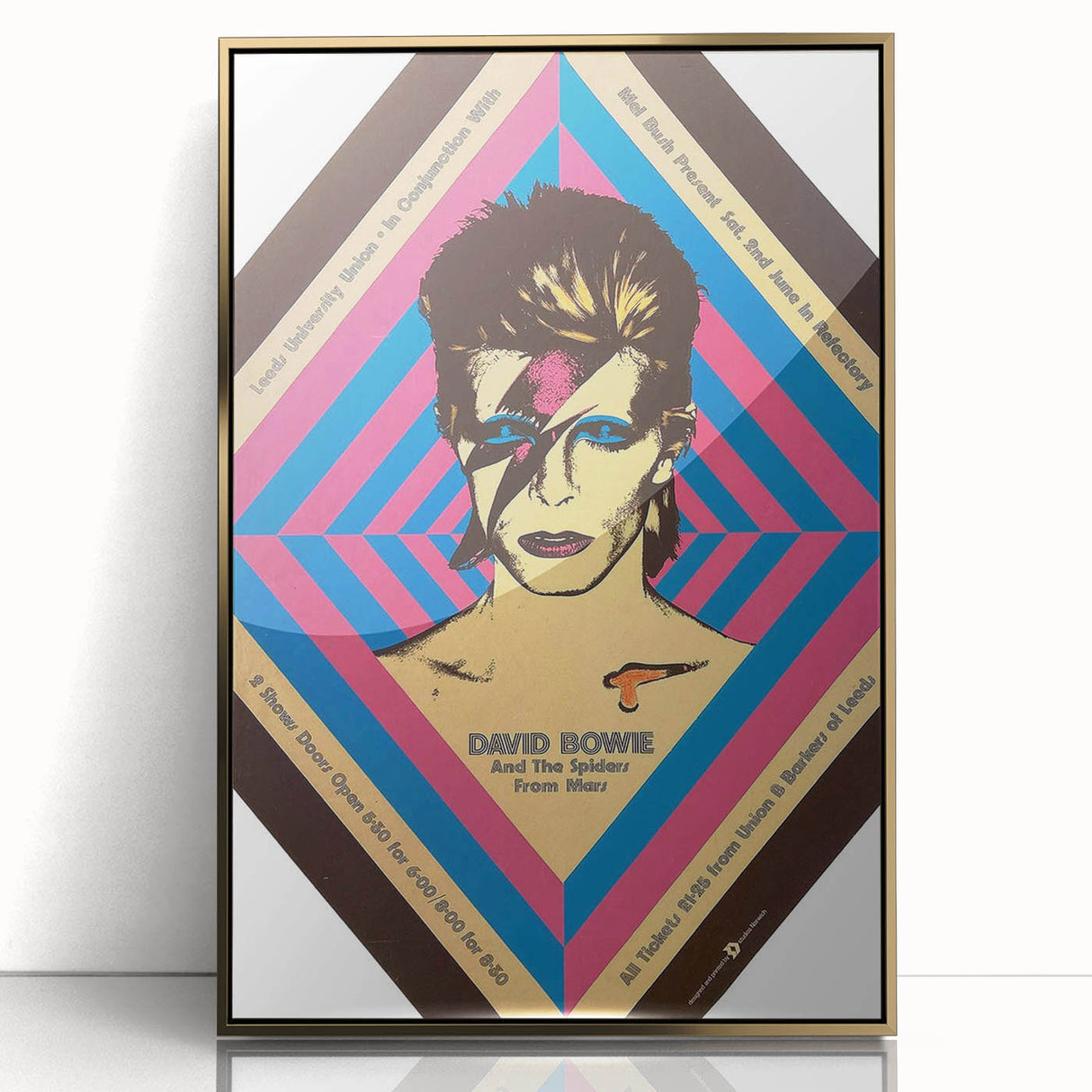 David Bowie Ziggy Stardust Retro Poster - Vintage Concert Art